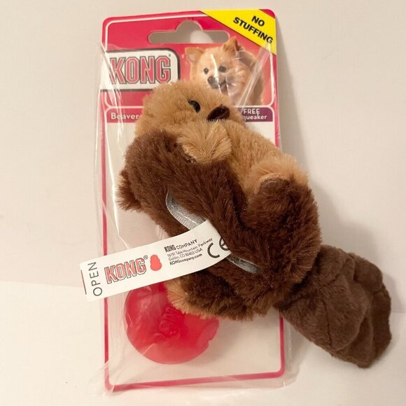 Kong Puppy XS Teething Rubber Chew Toy and Kong Beaver Removable Squeaker - Picture 6 of 9